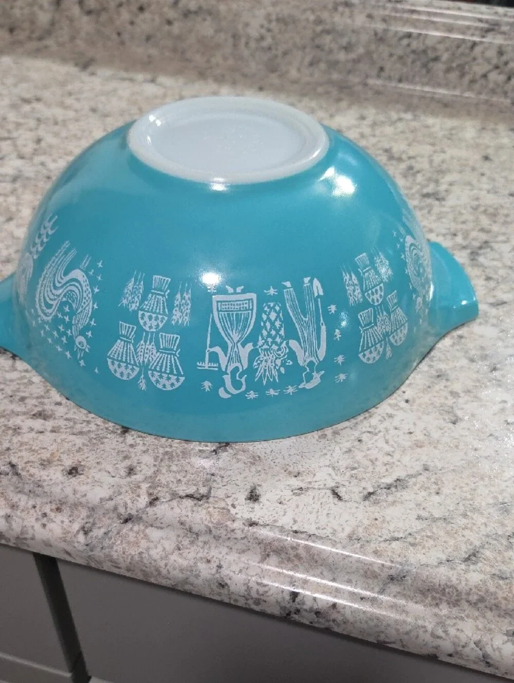 Pyrex Turquoise Amish Butterprint Mixing Bowl 444